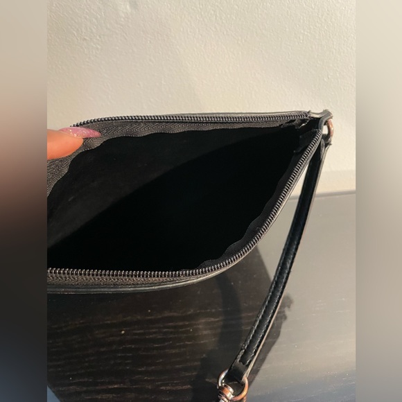 Karl Lagerfeld black wristlet bag pouch - Picture 5 of 5